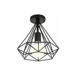 Imagen de TopDécor - Plafoniera industriale retrò, in metallo, design retrò, luce E27 max 40 W, stile industriale, vintage, ideale per soggiorno, camera, bar, al mejor precio TopDécor - Plafoniera industriale retrò, in metallo, design retrò, luce E27 max 40 W, stile industriale, vintage, ideale per soggiorno, camera, bar, en oferta