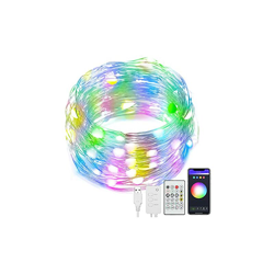 catena luminosa a LED RGB da 7 m, con cavo di rame Bluetooth, con app controllata, sincronizzazione musicale, compatibile con Alexa e Google características