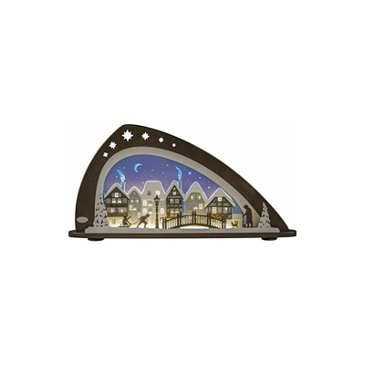 Weigla - Arco luminoso a LED 'Winter in der Altstadt' garantito dai Monti Metalliferi