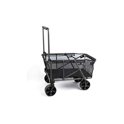 150 lbs. Peso telaio in acciaio compatto pieghevole Utility Wagon Cart Black