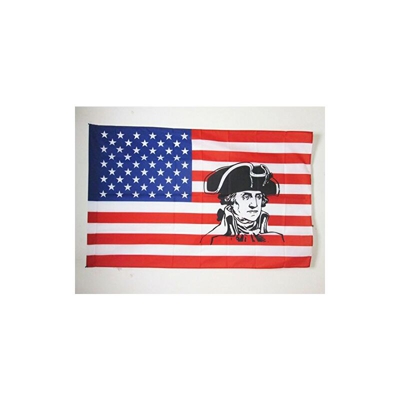 Bandiera Stati Uniti con George Washington 150x90cm - Bandiera Americana â?? USA 90 x 150 cm Foro per Asta - Az Flag