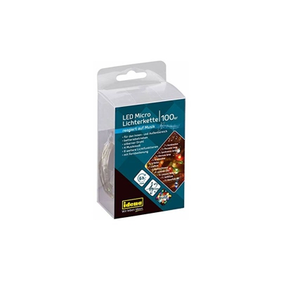 Catena luminosa con 100 LED colorati e 12 funzioni di luce, lampeggia a ritmo musicale, con funzione timer da 6 ore, telecomando, funzionamento a