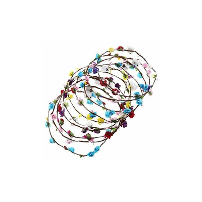 Set di 10 fasce LED a forma di fiore, corone, colori casuali - Create Idea