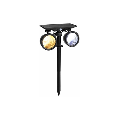 Luci solari da giardino, impermeabili, a LED, con sensore di movimento solare, luce bianca fredda e calda, regolabile, per esterni, giardino,