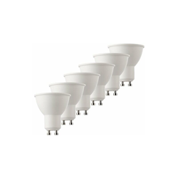 Mueller della luce 400285Â _ Set a +, 6Â pezzi LED riflettore lampada sostituisce 50Â W, Plastica, 6.5Â Watts, GU10, bianco, 5Â x 5Â x 5.5Â cm características