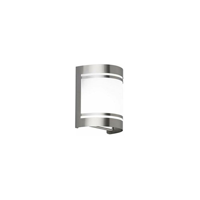 4044.01.97.7000 - Lampada da parete per esterni, in metallo, 60 Watt, E27, in acciaio INOX spazzolato, 10,5 x 14 x 16,5 cm - Wofi