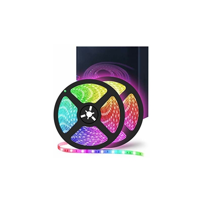 Striscia LED intelligente 5050 RGB, multicolore con telecomando, cambio di sincronizzazione con ritmo musicale, decorazione fai da te [classe