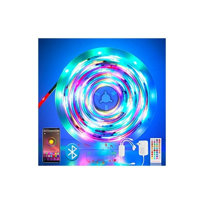 DreamColor RGBIC 5050 - Striscia luminosa LED Bluetooth, 10 m, con app e telecomando, IP65, dimmerabile, per feste, casa, TV, camera da letto,