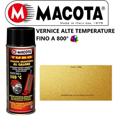 Alte Temperature Vernice Spray Pinze Freno Marmitte Tuning Tubo Oro - Macota