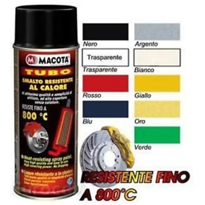 Alte Temperature Vernice Spray Pinze Freno Marmitte Tuning Tubo Argento - Macota