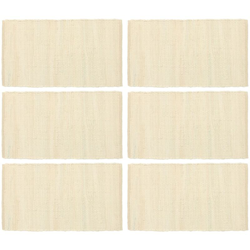 vidaXL Tovagliette 6 pz Chindi Neutro Crema 30x45 cm Cotone - crema características