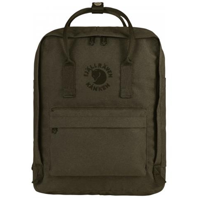Re-Kånken, Oliva, Poliestere, Front pocket, Cerniera