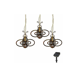 Catena di luci a energia solare, per esterni, 15 LED, luce bianca calda, 2,85 m, impermeabile, per giardino, feste, matrimoni, casa, illuminazione en oferta