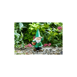 Figura Gnomo C/Vaso 20,5 cm, Nero - Smart Solar precio