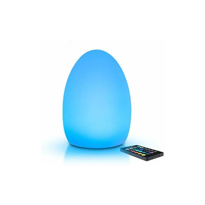 Lampada da tavolo da comodino, 22 cm, LED, multicolore, batteria ricaricabile, luce notturna per bambini, con telecomando, 8 luminositÃ dimmerabile,