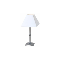 lampada con base quadrata, Pelle Bianco - Belssia características