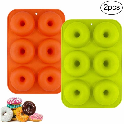 Stampi per ciambelle in silicone 2 pezzi Stampo per ciambelle in silicone Stampo antiaderente per torte Biscotti Bagel Muffin Torte per