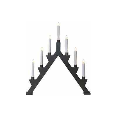 Candelabro da finestra in legno, colore: Bianco/Grigio - Star