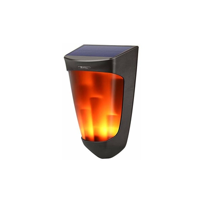Luce solare da esterno con fiamma saltante, IP65, impermeabile, brillante, automatica di notte, stile retrò, per terrazza, caffè, giardino,