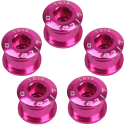 5pcs alluminio ultraleggero bicicletta guarnitura MTB vite singola lamina ungueale rosa características