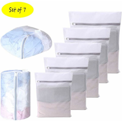 Borsa da bagno, 7 pezzi Borsa da bucato riutilizzabile con cerniera per reggiseno, lingerie, biancheria intima, calzini, camicetta, calzetteria, precio