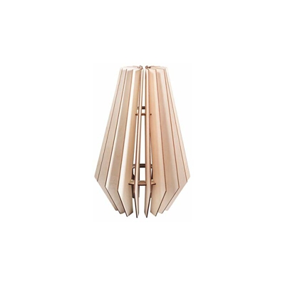 62898505 Lampada lamelle legno Stoccolma,FSCMixCr, naturale, 24x24x35cm, 22pz,box 1set - Rayher