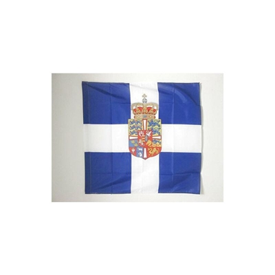 AZ FLAG Bandiera STANDARDO Reale della Grecia 1936-1967 90x90cm - Bandiera del Regno Greco 90 x 90 cm Foro per Asta