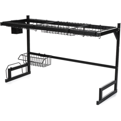 Vassoio da cucina Piatti Scodella Scolapiatti Scaffale Stoviglie Nero 85 cm en oferta