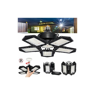 Lampada a LED per garage, 15000 lumen, E27, 150 W, per officina, 6500 K, con 5 rivestimenti regolabili, 240 LED, illuminazione per garage, magazzino,