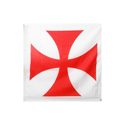 AZ FLAG Bandiera Templari Ordine del Tempio 90x90cm - Bandiera GONFALONE BAUSSANT 90 x 90 cm Foro per Asta