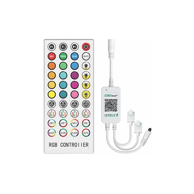 WEISIJI - Striscia LED di ricambio con telecomando a 44 tasti, telecomando IR con controller per strisce LED RGB (1 a 1 controller)