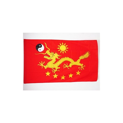 Bandiera Cina Imperiale Nuovo 150x90cm - Bandiera del IMPERATORE Cinese 90 x 150 cm Foro per Asta - Az Flag