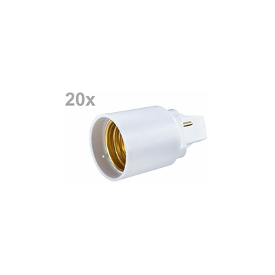 20 adattatori G24-D G24 D a 2 poli E27 filettatura a vite per lampadine a LED convertitore.