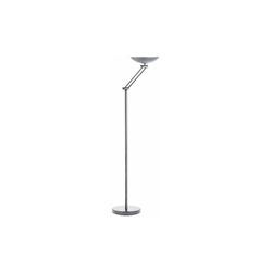 Unilux 400094198 Dely - Lampada a stelo a LED con braccio snodato, dimmerabile, colore argento opaco A+ flessibile, con interruttore a scorrimento en oferta