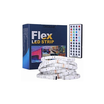 5Â m 5050Â SMD 150Â LED RGB LED striscia luce Set + 44Â Key telecomando + Alimentatore 12Â V - ESO