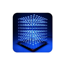 iCubeSmart 3D8S-BLUE - Kit di montaggio a cubo, 3D, con luci a LED, 8 x 8 x 8 cm, per laboratori elettronici, regali creativi, appassionati di características