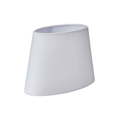 97117 Paralume ovale in tessuto bianco, Dimensioni base 20.5 cm, altezza 15 cm - Sema