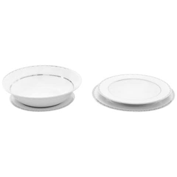 Servizio Piatti Con Filo Platino, 37 Pezzi Bianco características