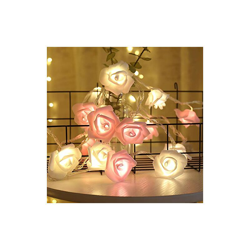 Catena luminosa a LED a forma di rosa, 3 m, 20 LED, funzionamento a batteria, decorazione per giardino, festa, Natale, matrimonio, San Valentino, características