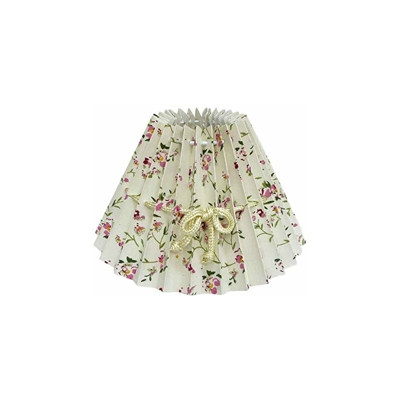 0208203-Schermo di lampada francese, 20 cm, con disegno floreale su sfondo giallo chiaro - Better&best