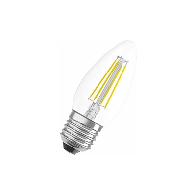 Candela Lampadine LED, 4 W Equivalenti 40 W, Attacco E27, Luce Calda 2700K, Confezione da 10 Pezzi - Osram