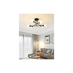 Lampadario vintage a 6 luci, plafoniera per sala da pranzo, camera da letto, ufficio, studio o cucina (nero) - Dellemade en oferta