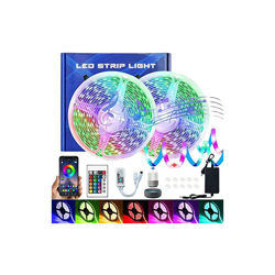 Striscia LED WiFi da 10 m, Smart RGB, controllabile tramite app e telecomando, sincronizzazione musicale, funziona con Alexa e Google Assistant, solo en oferta