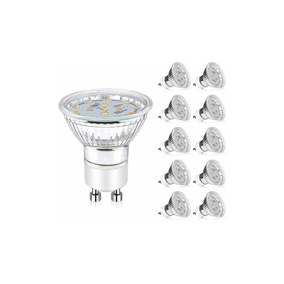Reteck confezione da 10Â lampadine LED GU10Â 3.5Â W non dimmerabile, equivalenti a lampadine alogene da 40Â W, 380LM, luce bianca calda, 2900Â K, AC