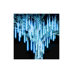 Meteorschauer - Catena luminosa con 8 tubi, IP65, impermeabile, per feste, giardino, matrimonio, Natale, Natale, decorazione per interni (blu, 30) precio