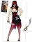 Set costume pirata zombie con accessori Halloween