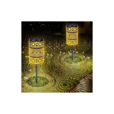 Lanterna solare per esterni, 2 pezzi, luci a LED a energia solare, da giardino, IP65, impermeabile, per esterni, terrazza, prato, balcone