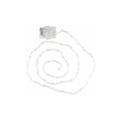Catena luminosa a LED, funzionamento a batteria, con perle di cristallo trasparente, 30 lampadine a LED in bianco caldo, decorazione per interni, con en oferta