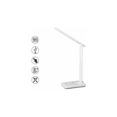 Lampada da scrivania, lampada da tavolo senza fili, ricaricabile, lampada da comodino, LED, lampada da lettura, porta USB, 3 livelli di luminositÃ ,