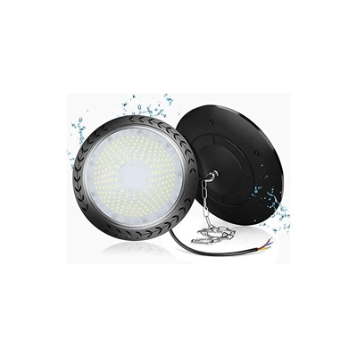 2 faretti a LED industriali, 100 W, UFO, 10000 lm, IP65, LED da officina, 6500 K - Yiqibro